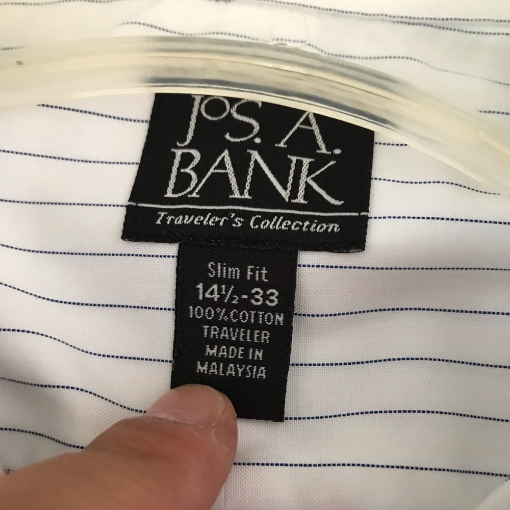 Joseph A Bank Pinstripe Dress Shirt - Picture 2 of 2